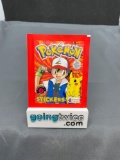 Factory Sealed Vintage 1999 Topps Pokemon 6 Sticker Pack - Rare!