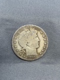 1915-D United States Barber Silver Half Dollar - 90% Silver Coin from Estate