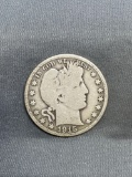 1915-S United States Barber Silver Half Dollar - 90% Silver Coin from Estate