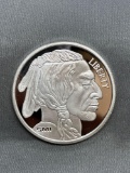 1 Troy Ounce .999 Fine Silver Indian Head Buffalo Silver Bullion Round Coin from Estate