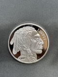 1 Troy Ounce .999 Fine Silver Indian Head Buffalo Silver Bullion Round Coin from Estate