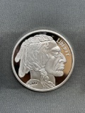 1 Troy Ounce .999 Fine Silver Indian Head Buffalo Silver Bullion Round Coin from Estate