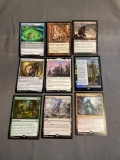 9 Count Lot of MAGIC the Gathering Gold Symbol RARE Cards from Collection