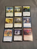 9 Count Lot of MAGIC the Gathering Gold Symbol RARE Cards from Collection