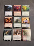 9 Count Lot of MAGIC the Gathering Gold Symbol RARE Cards from Collection