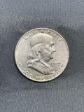 1957-D United States Franklin Silver Half Dollar - 90% Silver Coin from Estate