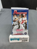 Factory Sealed 2021 BOWMAN Baseball 10 Card Pack - TOP Prospect Wander Franco?