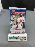 Factory Sealed 2021 BOWMAN Baseball 10 Card Pack - TOP Prospect Wander Franco?