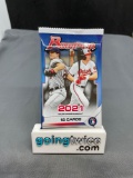 Factory Sealed 2021 BOWMAN Baseball 10 Card Pack - TOP Prospect Wander Franco?