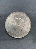 1970 Netherlands 10 Gulden Silver Foreign World Coin - 0.5787 Ounces Actual Silver Weight