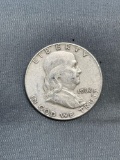 1962-D United States Franklin Silver Half Dollar - 90% Silver Coin from Estate Collection
