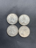 4 Count Lot of Canada 80% Silver Quarters from Estate Collection - 0.600 Ounces Actual Silver Weight