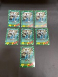 7 Card Lot of 1986 Topps Football WARREN MOON Vintage Trading Cards