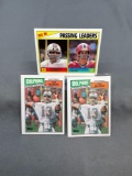 3 Card Lot of 1980's DAN MARINO Miami Dolphins Vintage Trading Cards