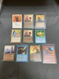 9 Card Lot of Vintage Magic the Gathering Trading Cards from Cool Collection