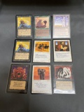 9 Card Lot of Vintage Magic the Gathering Trading Cards from Cool Collection