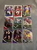 9 Card Lot of FOOTBALL ROOKIE Cards - Mostly Modern Sets - Hot!