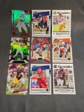 9 Card Lot of FOOTBALL ROOKIE Cards - Mostly Modern Sets - Hot!