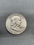 1958-D United States Franklin Silver Half Dollar - 90% Silver Coin from Estate