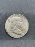 1963-D United States Franklin Silver Half Dollar - 90% Silver Coin from Estate