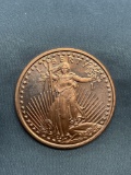 2011 1 Ounce .999 Fine Copper Liberty Copper Round
