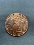 2011 1 Ounce .999 Fine Copper Liberty Copper Round