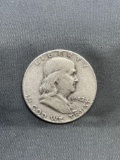 1952-D United States Franklin Silver Half Dollar - 90% Silver Coin from Estate