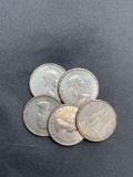 5 Count Lot of Canada 80% Silver Dime from Estate Collection