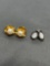 Lot of Two Faux Pearl Featured Pairs of Fashion Stud Earrings