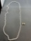 Lot of Two White Bead Featured Fashion Jewelry, One 48in Long Necklace & One Pair of Clip-On