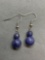 Two-Tier Blue Faceted Quartz Gemstone Accented Pair of Sterling Silver Earrings