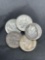 5 Count Lot of 90% Silver United States Roosevelt Dimes from Estate Collection