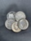 5 Count Lot of 90% Silver United States Roosevelt Dimes from Estate Collection