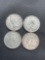 4 Count Lot of 80% Silver Canadian Quarters from Estate Collection