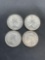 4 Count Lot of 80% Silver Canadian Quarters from Estate Collection