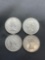 4 Count Lot of 80% Silver Canadian Quarters from Estate Collection