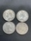 4 Count Lot of 80% Silver Canadian Quarters from Estate Collection