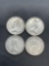 4 Count Lot of 80% Silver Canadian Quarters from Estate Collection