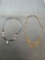 Lot of Two Earth-Tone Gemstone Beaded 20in Long Necklaces