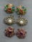 Lot of Three Round Cluster Setting Rhinestone Accented Pairs of Fashion Button Earrings