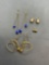 Lot of Four Pairs of Fashion Earrings, Two Drop Style & Two Stud Style