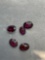 Lot of Five Oval Faceted Loose Garnet Gemstones