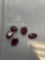 Lot of Five Oval Faceted Loose Garnet Gemstones