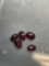 Lot of Five Oval Faceted Loose Garnet Gemstones