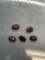 Lot of Five Oval Faceted Loose Garnet Gemstones