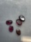 Lot of Five Oval Faceted Loose Garnet Gemstones