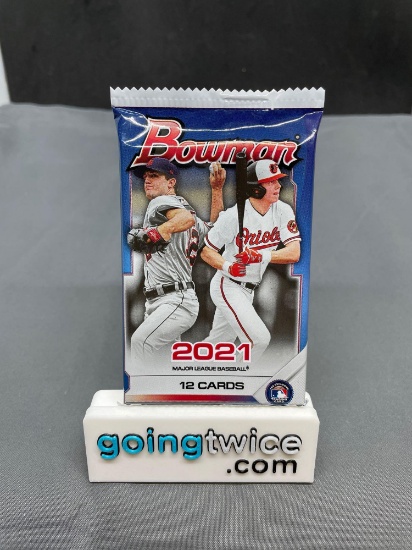 Factory Sealed 2021 Bowman Baseball Cards 12 Cards Per Pack