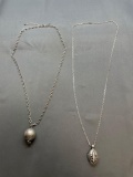 Lot of Two Jewelry Kade Designer Silver-Tone Fashion Necklaces