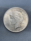 1925 United States Silver Peace Dollar Coin - 90% Silver Coin from Estate Collection