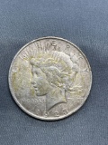 1923-D United States Silver Peace Dollar Coin - 90% Silver Coin from Estate Collection